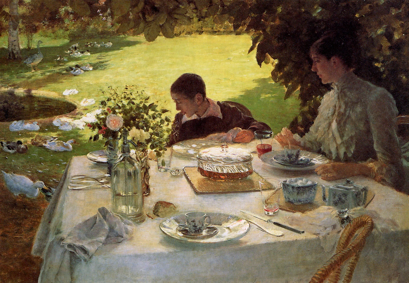 Giuseppe De Nittis - Colazione in giardino, Pinacoteca De Nittis, Barletta